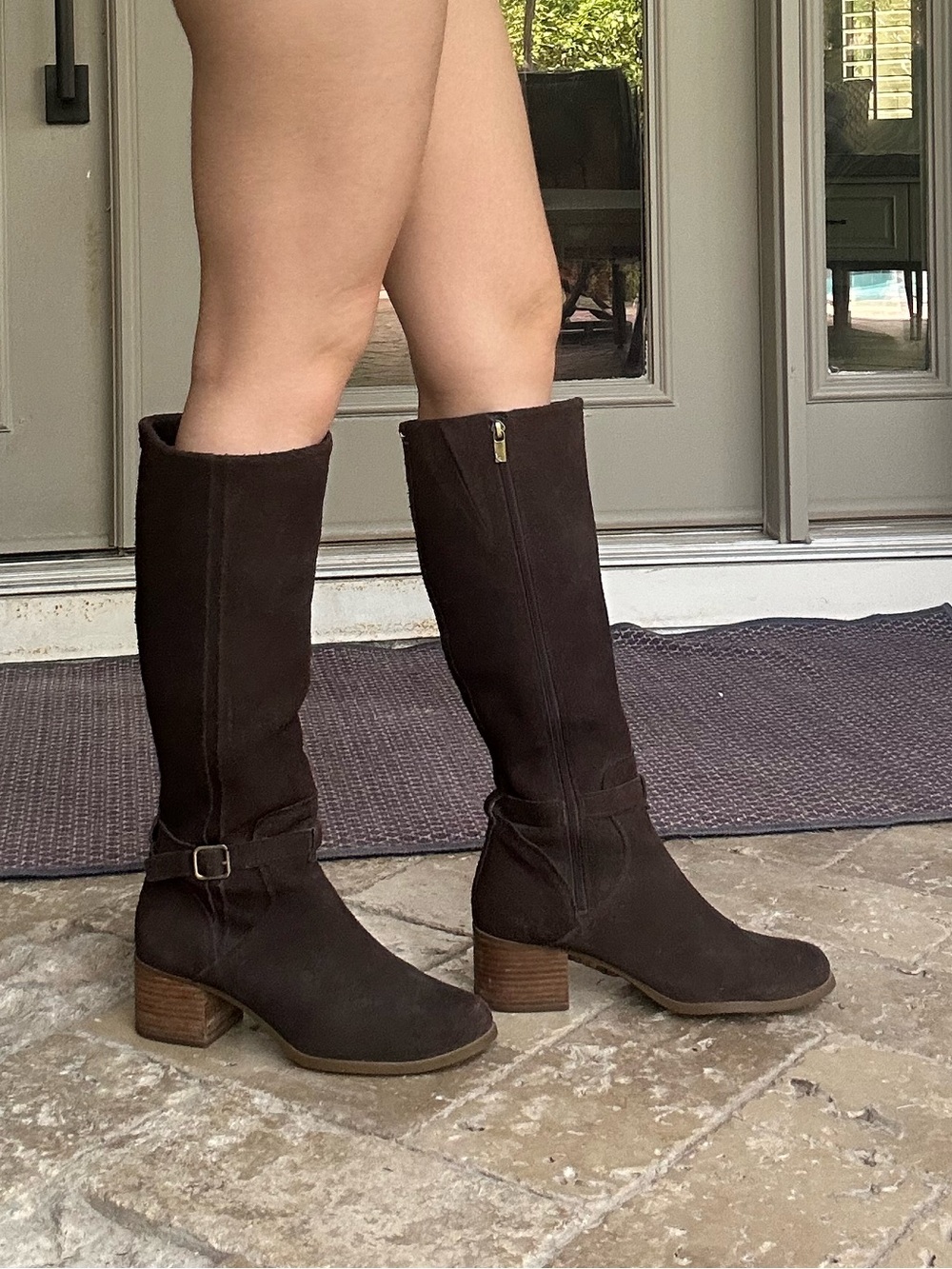 Ugg Brown Leather Knee High Boots